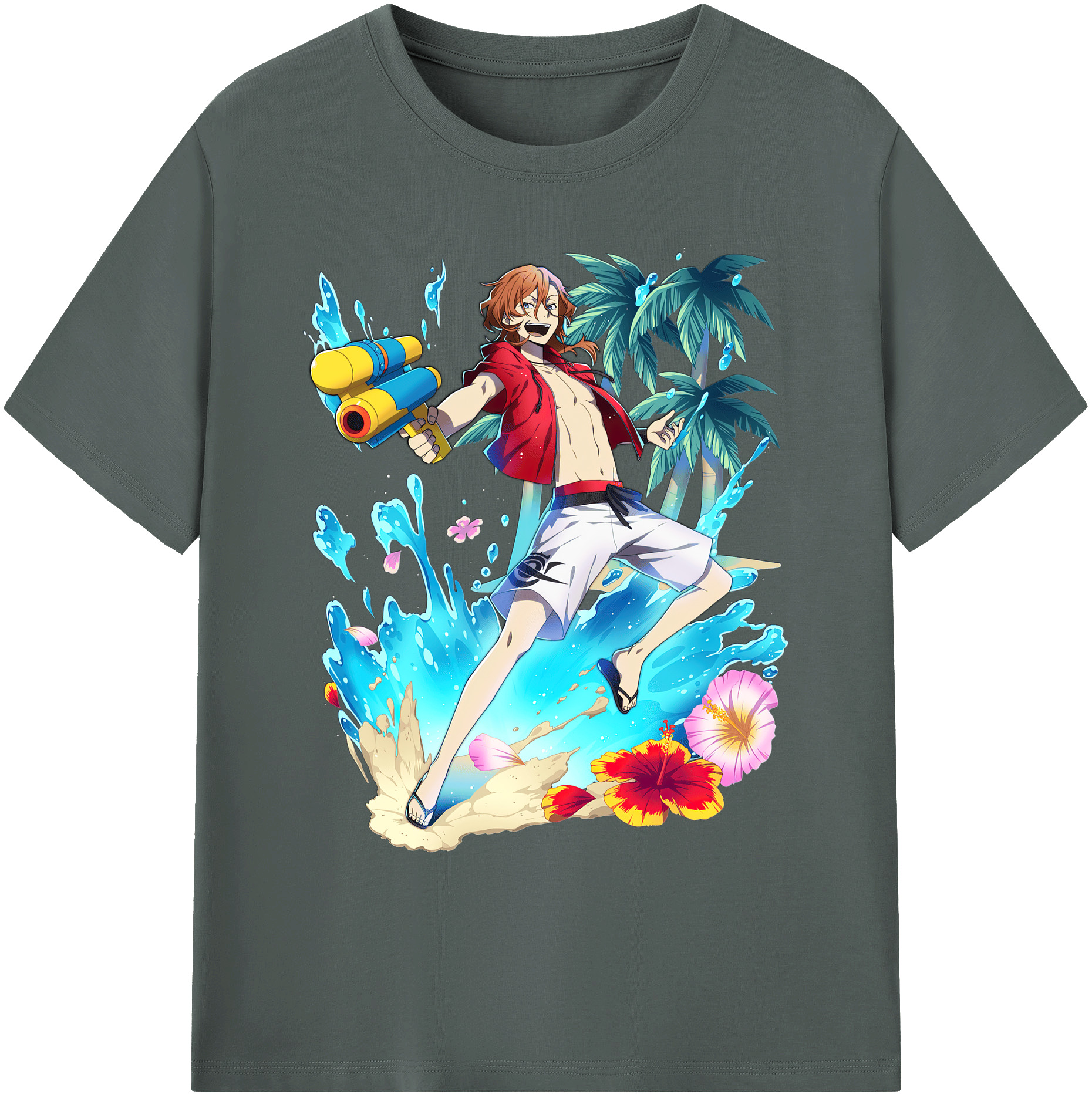 （画像用） 文豪ストレイドッグス Bungo Stray Dogs 綿100％ メンズ半袖Tシャツ｜肌触りやわらか＆通気性